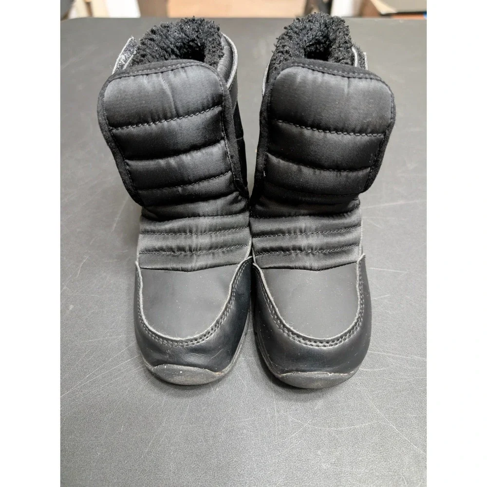 Puma Nieve WTR AC Black Snow Boots Faux Fur Lined Winter Shoes‎ Size Kids 10C
